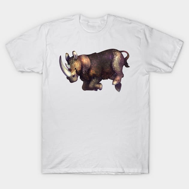 Cozy Woolly Rhinoceros T-Shirt by Phoenix Baldwin